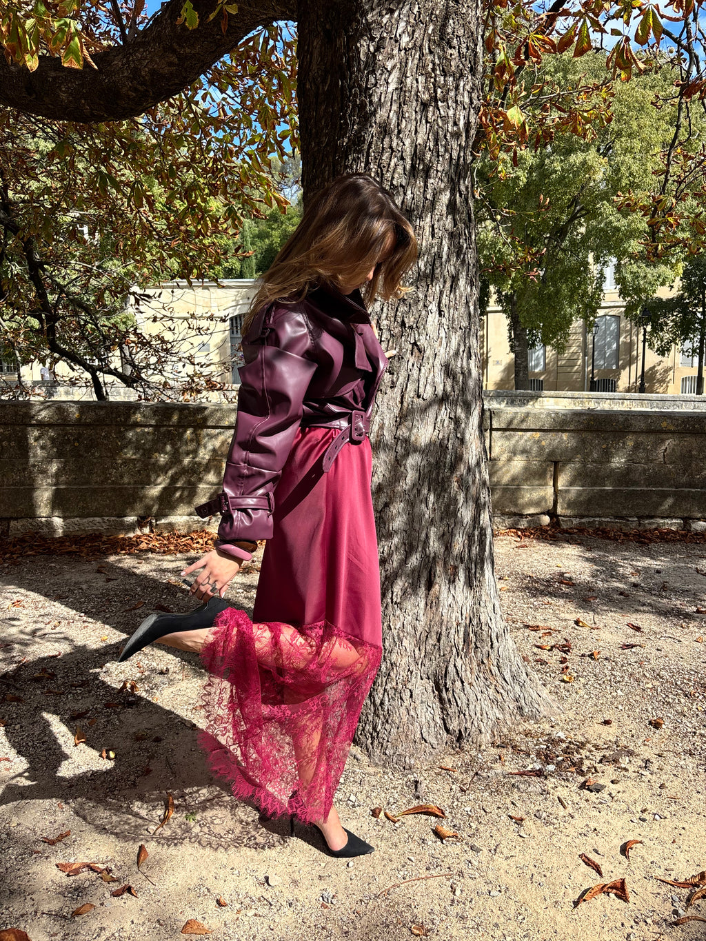 Jupe longue dentelle