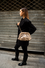 Sac pochette effet croco