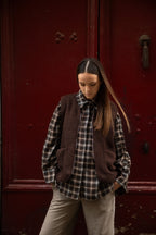 Veste moumoute sans manche